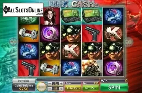 Game Workflow screen. Max Cash from Genii
