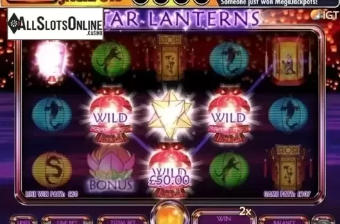 Screen 2. Mega Jackpots Star Lanterns from IGT