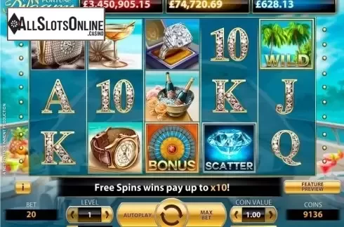 Reels screen. Mega fortune dreams from NetEnt