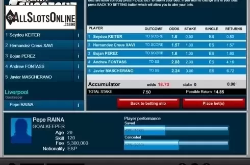 Game Screen. Penalty Shootout (1x2gaming) from 1X2gaming