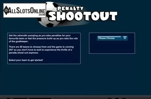 Game Screen. Penalty Shootout (1x2gaming) from 1X2gaming