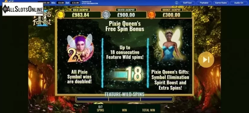 Free Spins Feature. Pixies of the Forest 2 from IGT