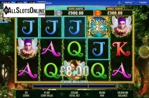 Win screen. Pixies of the Forest 2 from IGT