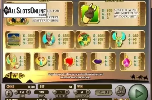 Paytable 1. Queen of Queens II from Habanero