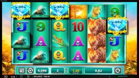 Raging Rhino slot screenshot 2
