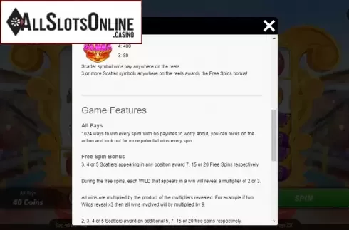 Info. Samba Samba from Roxor Gaming