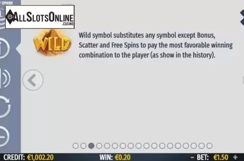 Feature screen 1. Secret of Sphinx from Octavian Gaming