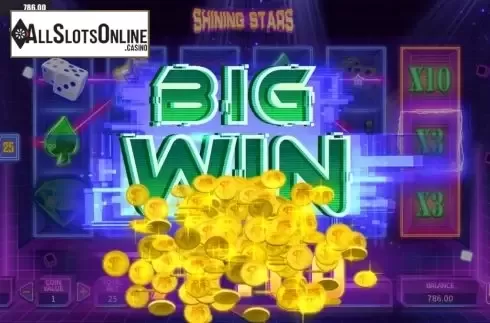 Big win screen. Shining Stars from Dream Tech