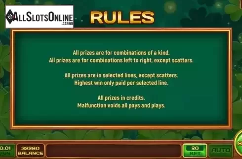 Game Rules screen