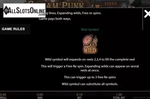 Features screen