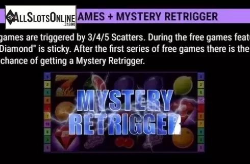 Free Spins & Retrigger. Sticky Diamonds Easter Egg from Gamomat