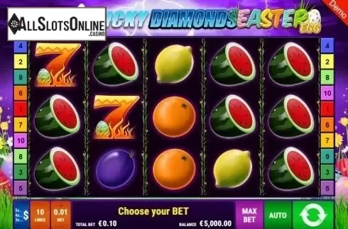 Reel Screen. Sticky Diamonds Easter Egg from Gamomat