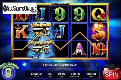 Free spins 1. Stormin 7s from Ainsworth