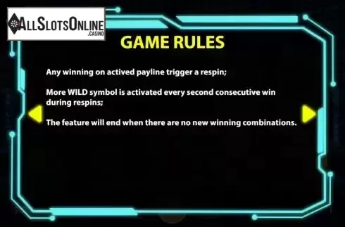 Game Rules screen 2