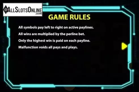 Game Rules screen