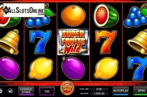 Reels screen. Super Fruits Wild from Inspired Gaming