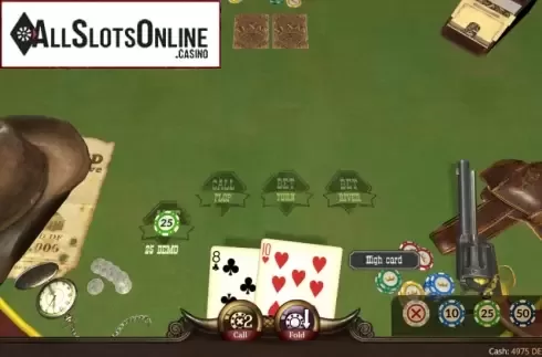 Game Screen. Texas Holdem Poker 3D from Evoplay Entertainment