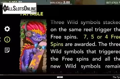 Free Spins screen