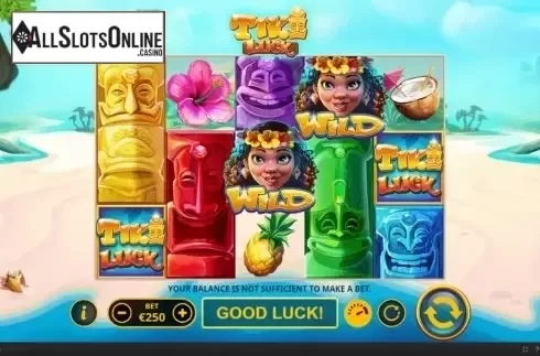Reel Screen. Tiki Luck from Skywind Group