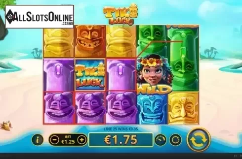 Win Screen . Tiki Luck from Skywind Group