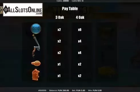 Paytable screen 2