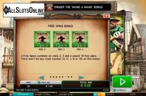Screen7. Wild Bandits (Leander) from Leander Games