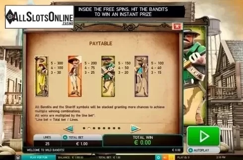 Screen3. Wild Bandits (Leander) from Leander Games