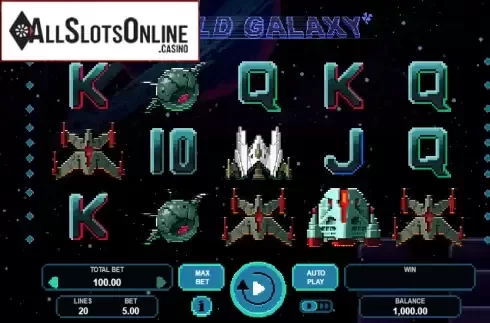 Game Workflow screen. Wild Galaxy from Booongo