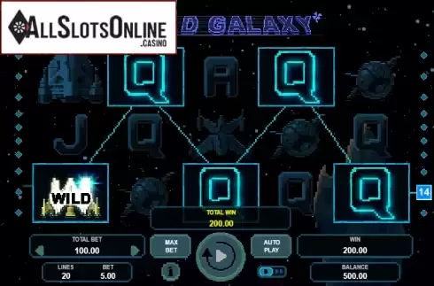 Win Screen. Wild Galaxy from Booongo