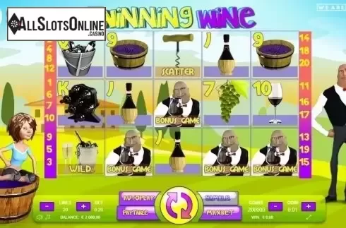 Reel Screen. Winning Wine from Packmaster Games