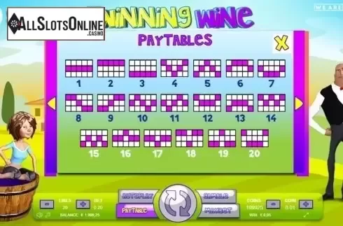 Paylines. Winning Wine from Packmaster Games