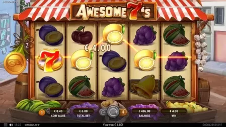 Awesome 7s slot screenshot 2