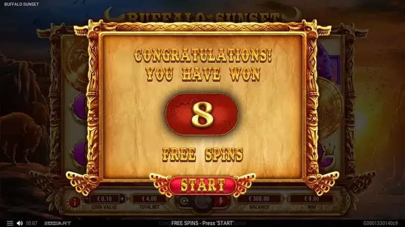 Buffalo Sunset slot screenshot 3