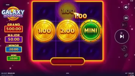 Galaxy Hold Coins slot screenshot 4