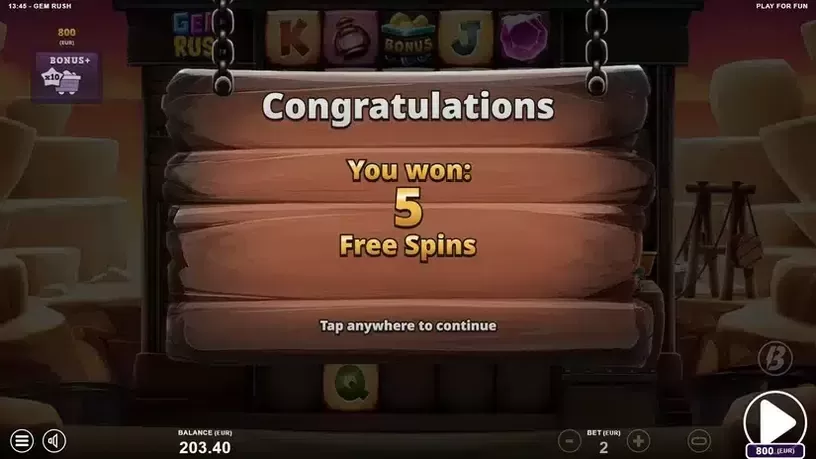 Gem Rush slot screenshot 4
