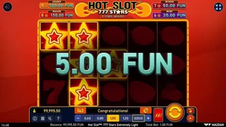 Hot Slot™: 777 Stars Extremely Light slot screenshot 4