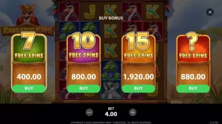 Kangaroo King slot screenshot 2
