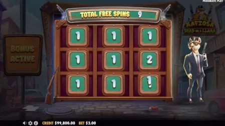 Mafiosa Dead or a Llama slot screenshot 3