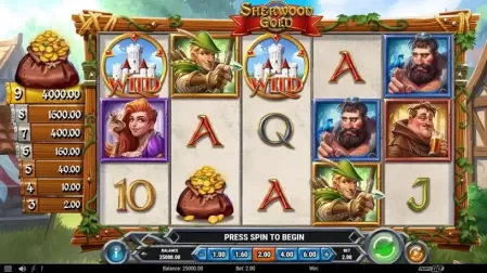 Sherwood Gold slot screenshot 1