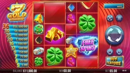 7 Gold Gigablox slot screenshot 1
