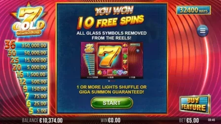 7 Gold Gigablox slot screenshot 4