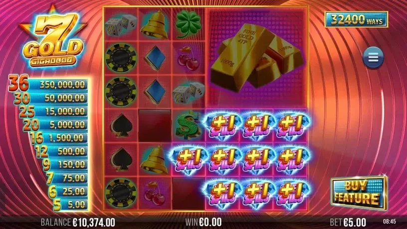 7 Gold Gigablox slot screenshot 3