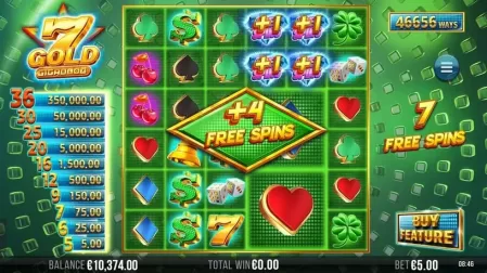 7 Gold Gigablox slot screenshot 5