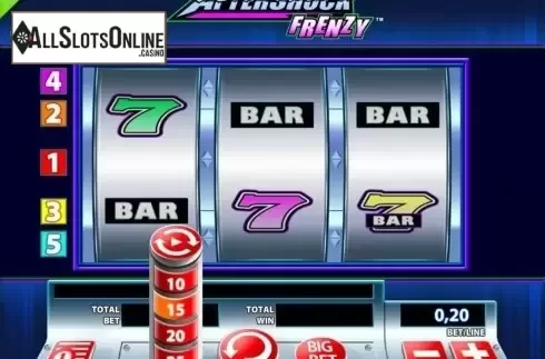 Autospin selection. AfterShock Frenzy from WMS