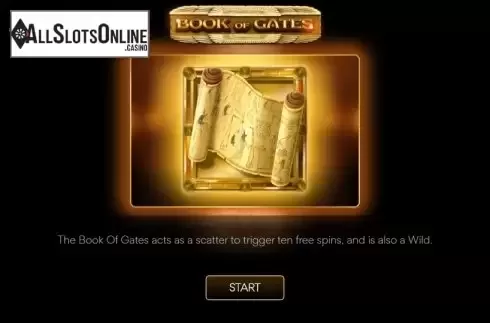 Start Screen. Book of Gates (Spearhead Studios) from Spearhead Studios