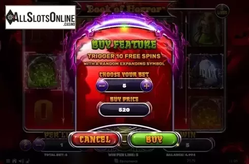 Buy feature screen