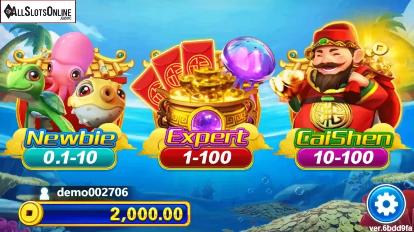 Start Screen. Cai Shen Fishing from JDB168