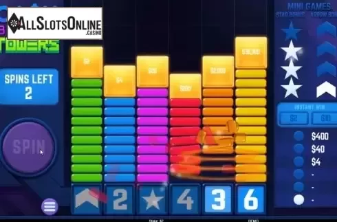 Reel Screen. Cash Buster Towers from Instant Win Gaming