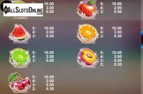 Pay Table screen 2