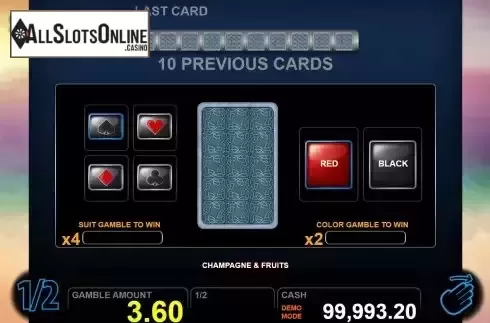 Risk / Gamble screen